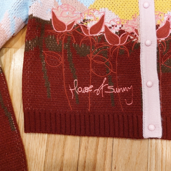 House of Sunny Garden of Eden Embroidered Cardigan NWOT Size US 6 - Picture 4 of 11